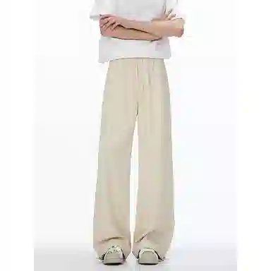 顶峰保罗 美式凉感复古痞帅直筒长裤情侣潮牌薄款宽松简约舒适小众百搭显瘦显高运动休闲裤 男女同款