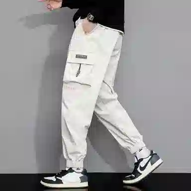 顶峰保罗 潮牌设计感百搭运动束脚休闲裤 男女同款