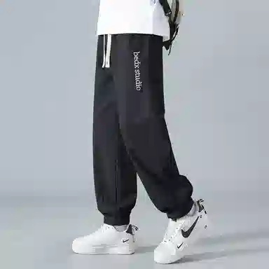 顶峰保罗 刺绣工装纯棉潮牌长裤运动潮流百搭宽松无性别主义运动裤直筒时尚阔腿设计感休闲裤 男女同款