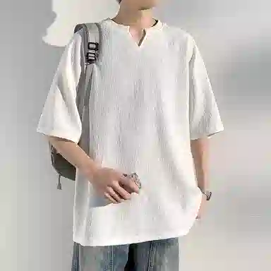 Dingfeng Paul Ice Silk V-Neck Tee