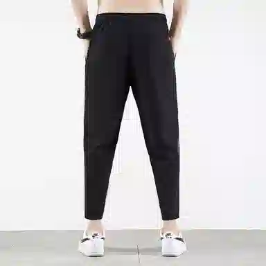 顶峰保罗 无性别主义九分裤薄款凉感亲肤透气宽松运动潮流商务直筒速干时尚百搭系带休闲裤 男女同款