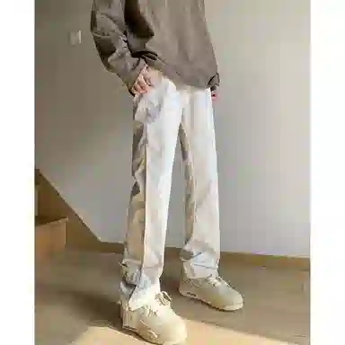 顶峰保罗 美式纯色高街机能排扣工装长裤无性别主义春秋穿搭痞帅潮流百搭高级设计感运动休闲裤 男女同款