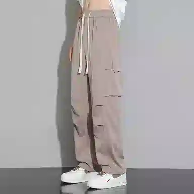 顶峰保罗 冰丝薄款速干工装伞兵裤潮牌凉感宽松百搭休闲裤 男女同款