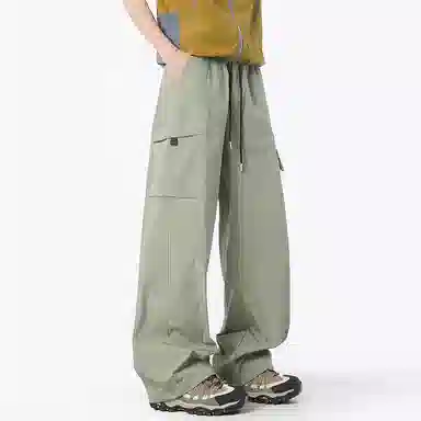 顶峰保罗 美式工装裤直筒阔腿裤多口袋机能速干凉感亲肤透气休闲裤 男女同款