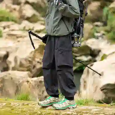 顶峰保罗 美式高街痞帅凉感舒适直筒长裤宽松小众百搭大口袋设计感潮流户外运动休闲裤 男女同款