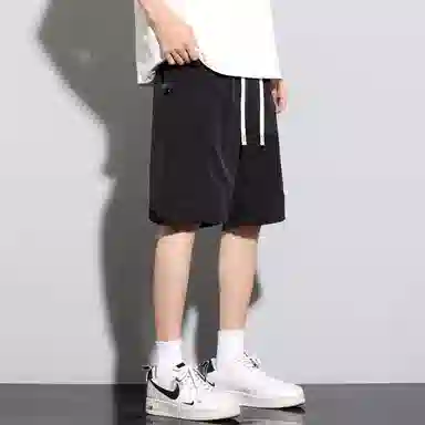 顶峰保罗 冰丝速干薄款纯色简约直筒五分裤无性别主义潮牌宽松舒适高级感运动百搭 休闲短裤  男女同款