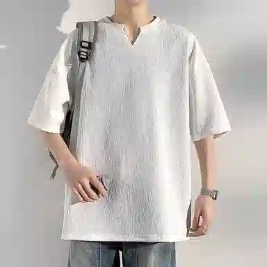 Dingfeng Paul Ice Silk V-Neck Tee