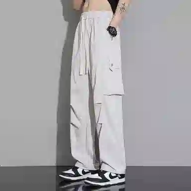 顶峰保罗 冰丝薄款速干工装伞兵裤潮牌凉感宽松百搭休闲裤 男女同款