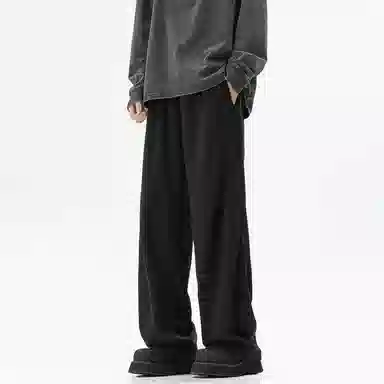 顶峰保罗 凉感透气美式压褶垂感外穿长裤子无性别主义潮流薄款舒适宽松百搭高级感直筒休闲裤 男女同款