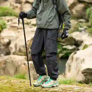 顶峰保罗 美式高街痞帅凉感舒适直筒长裤宽松小众百搭大口袋设计感潮流户外运动休闲裤 男女同款