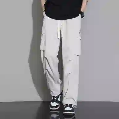 顶峰保罗 冰丝薄款速干工装伞兵裤潮牌凉感宽松百搭休闲裤 男女同款