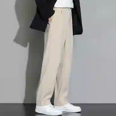 顶峰保罗 薄款纯色职业正装宽松休闲裤 男女同款