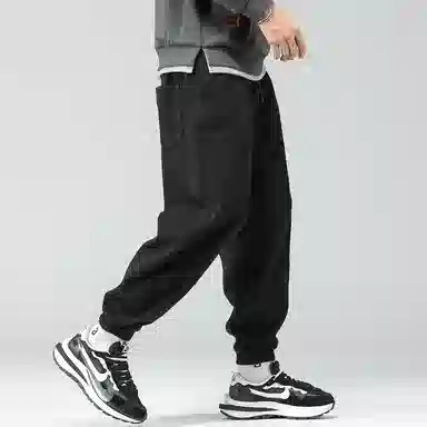 顶峰保罗 工装潮牌宽松薄款透气无性别主义九分哈伦束脚长裤子时尚百搭设计感垂感潮流运动休闲裤 男女同款