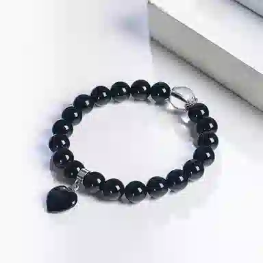 石头记 一往情深系列 小众 黑 玛瑙 手串 男女同款情侣款