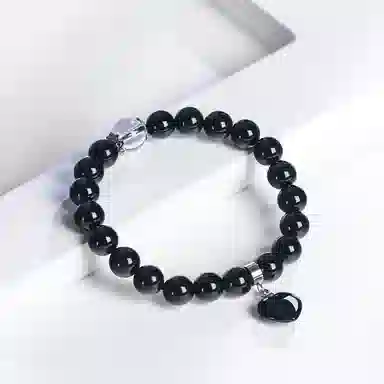 石头记 一往情深系列 小众 黑 玛瑙 手串 男女同款情侣款