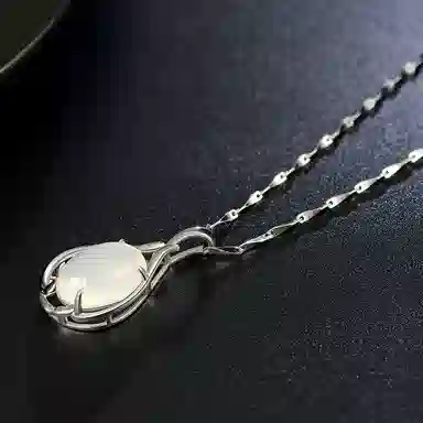 石头记 海洋之恋系列 轻奢高贵典雅锁骨链 玉髓 玉石项链 女款