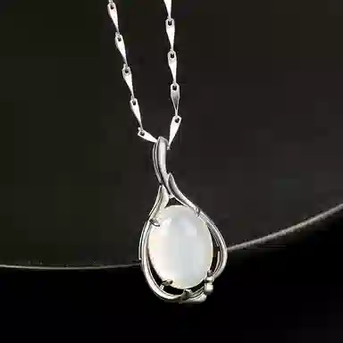 石头记 海洋之恋系列 轻奢高贵典雅锁骨链 玉髓 玉石项链 女款