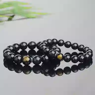 石头记 转运佛珠高级感 黑曜石 玉石手串 男女同款情侣款