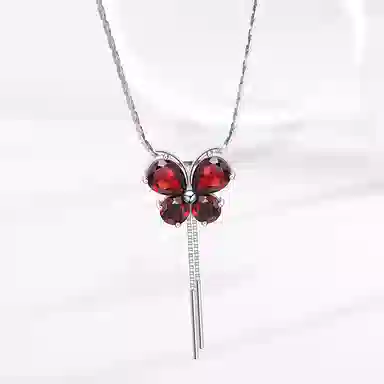 石头记 优雅气质轻奢 石榴石 项链 女款
