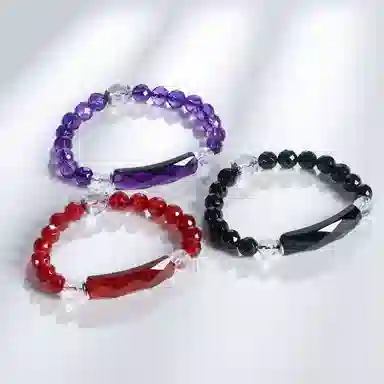 石头记 有情世界系列 多面切割圆珠 新国风设计小众轻奢 正红 玛瑙 手串 男女同款情侣款