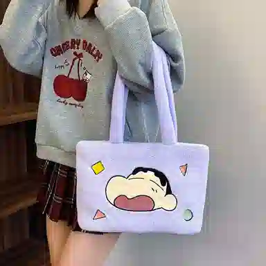 Crayon Shinchan Handbag Purple