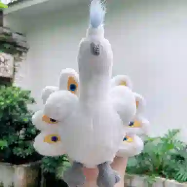 玄唐 雀食美孔雀毛绒玩具毛绒包包挂饰 聚酯纤维 挂件 男女同款情侣款