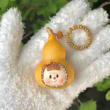 玄唐 可爱文玩雕刻萌娃卡通手机链盘玩饰品包包吊坠#好运 葫芦 挂件 男女同款情侣款