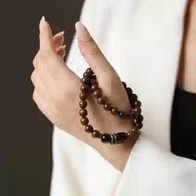 玄唐 国潮文艺复古 礼盒装 金丝檀木 手串 女款