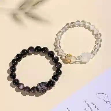 【招财进宝丨财运亨通】 玄唐 新中式貔貅高级感国潮设计首饰#好运 礼盒装处理 白水晶 手串 女款