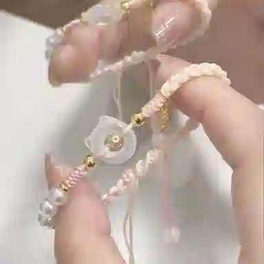 玄唐 猫咪平安扣编织简约款新中式本命年喜乐 琉璃 手绳 女款