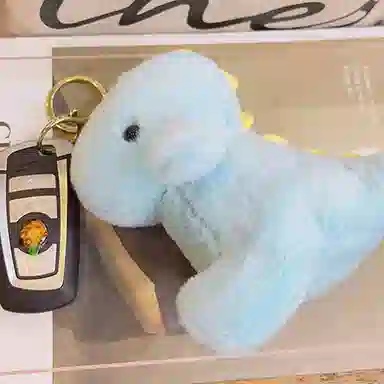 玄唐 精致可爱毛绒恐龙娃娃钥匙扣情侣书包公仔#好运 聚酯纤维 挂件 女款