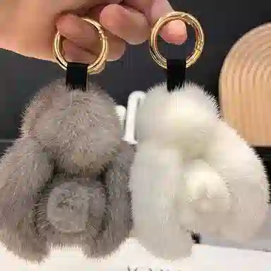 玄唐 可爱小兔子舒适手感高级感书包挂饰物 毛绒 挂件 男女同款情侣款