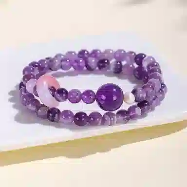 玄唐 九紫离火紫气东来梦幻高级感国潮#好运处理 紫水晶 手串 女款