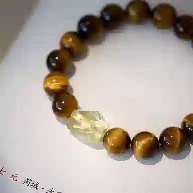 玄唐 新中式时尚设计国风串珠#好运 虎眼石 手串 男女同款情侣款