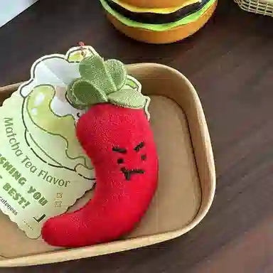 玄唐 西兰花玉米仿蔬菜毛绒玩具钥匙扣可爱娃娃包包配饰 聚酯纤维 挂件 男女同款情侣款