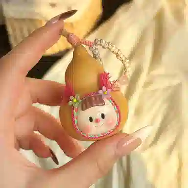 玄唐 可爱文玩雕刻萌娃卡通手机链盘玩饰品包包吊坠#好运 葫芦 挂件 男女同款情侣款