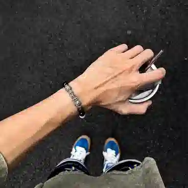 玄唐 招财纳福新中式国#好运处理 黑曜石 手串 男女同款情侣款