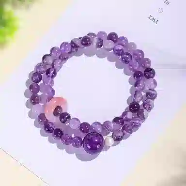 玄唐 九紫离火紫气东来梦幻高级感国潮#好运处理 紫水晶 手串 女款