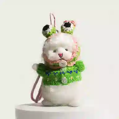 玄唐 奶噗噗彩虹小羊可爱毛绒玩偶公仔包包挂饰钥匙扣生日小惊喜 涤纶 挂件 男款