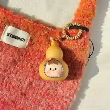 玄唐 可爱文玩雕刻萌娃卡通手机链盘玩饰品包包吊坠#好运 葫芦 挂件 男女同款情侣款