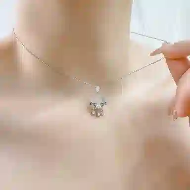 玄唐 国朝莲花平安扣气质高级感#好运 玉髓 项链 女款