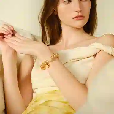 【日富一日】 玄唐 招财纳福手链招财黄塔晶国风串珠 黄水晶 手串 男女同款情侣款