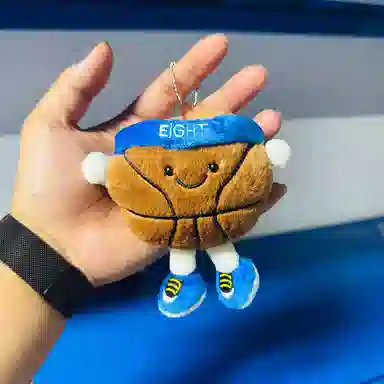 玄唐 可爱羽毛球毛绒玩偶包包萌萌体育公仔球类运动钥匙扣背包挂饰 聚酯纤维 挂件 男女同款情侣款