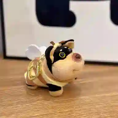 玄唐 可爱蜜蜂小狗旺蜂包包公仔玩偶小众高级感书包挂饰 涤纶 挂件 男款