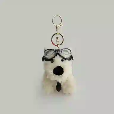 玄唐 可爱西高地毛绒玩偶包包挂饰卡通小狗毛毛公仔钥匙扣配饰创意 涤纶 挂件 男女同款情侣款