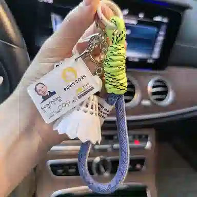 玄唐 志田千阳桃天贤斗安塞龙李梓嘉超级丹拿督奥运会赛卡羽球人钥匙扣包包挂件#好运 亚克力 配饰 男女同款情侣款