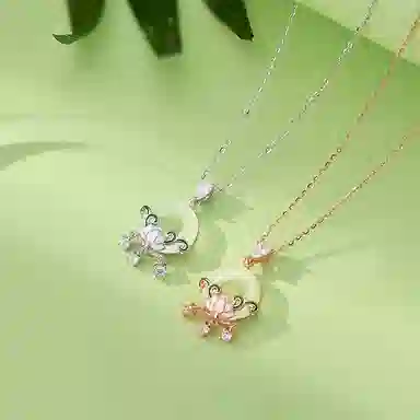 玄唐 国朝莲花平安扣气质高级感#好运 玉髓 项链 女款