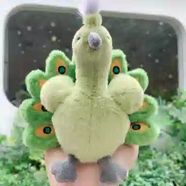 玄唐 雀食美孔雀毛绒玩具毛绒包包挂饰 聚酯纤维 挂件 男女同款情侣款