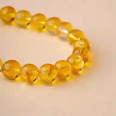 玄唐 新中式时尚百搭小众高级感#好运 黄水晶 手串 男女同款情侣款