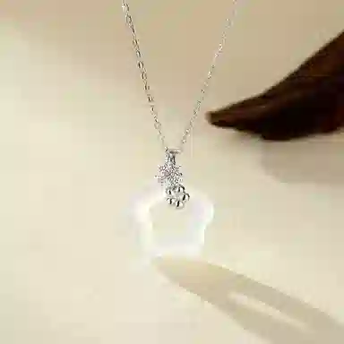 玄唐 玉见花开微镶国风高级感#好运 玉髓 项链 女款